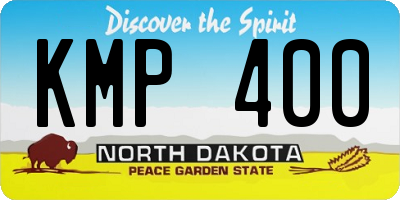 ND license plate KMP400