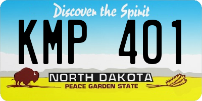 ND license plate KMP401