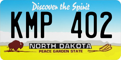 ND license plate KMP402