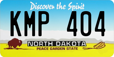 ND license plate KMP404