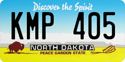 ND license plate KMP405