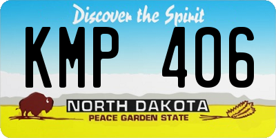 ND license plate KMP406