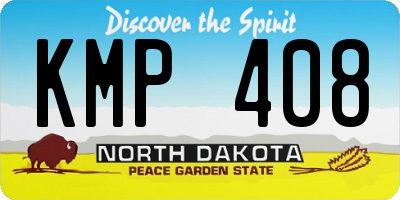 ND license plate KMP408