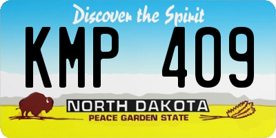 ND license plate KMP409