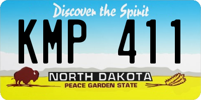 ND license plate KMP411