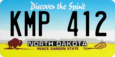 ND license plate KMP412