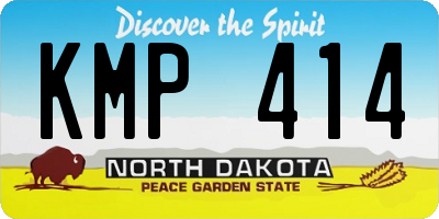ND license plate KMP414