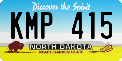 ND license plate KMP415