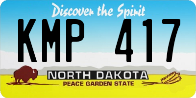 ND license plate KMP417