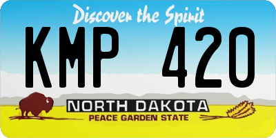 ND license plate KMP420