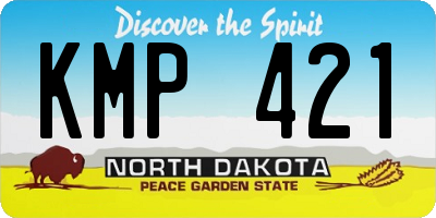 ND license plate KMP421