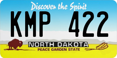 ND license plate KMP422