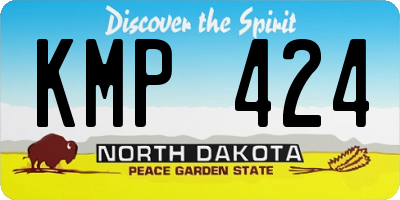 ND license plate KMP424