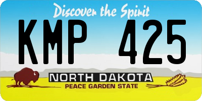ND license plate KMP425