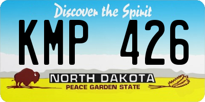 ND license plate KMP426