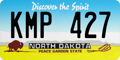 ND license plate KMP427