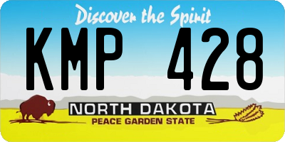 ND license plate KMP428