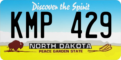 ND license plate KMP429