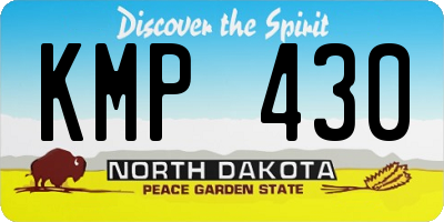 ND license plate KMP430