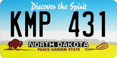 ND license plate KMP431