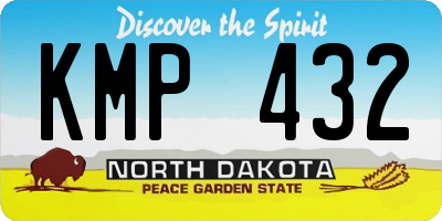 ND license plate KMP432