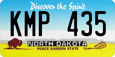 ND license plate KMP435