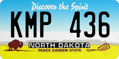 ND license plate KMP436