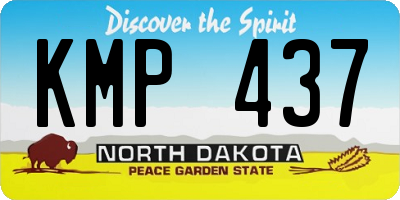ND license plate KMP437