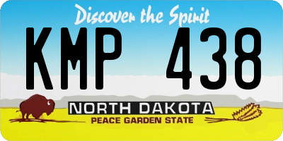 ND license plate KMP438