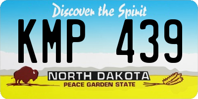 ND license plate KMP439