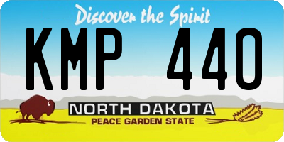ND license plate KMP440