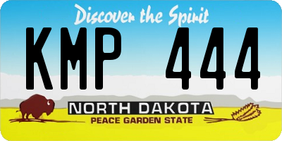 ND license plate KMP444