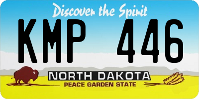 ND license plate KMP446