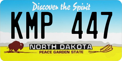 ND license plate KMP447