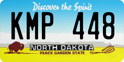 ND license plate KMP448