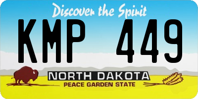 ND license plate KMP449