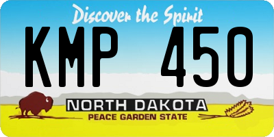 ND license plate KMP450