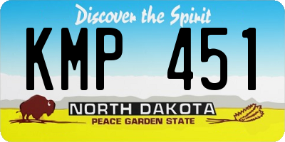 ND license plate KMP451