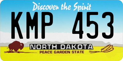 ND license plate KMP453