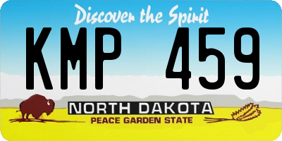 ND license plate KMP459