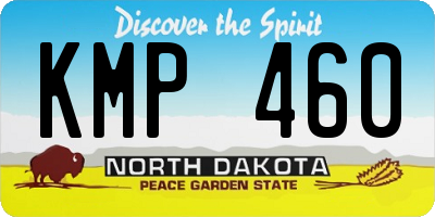 ND license plate KMP460