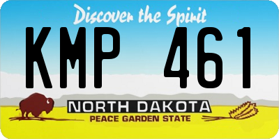 ND license plate KMP461