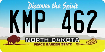 ND license plate KMP462