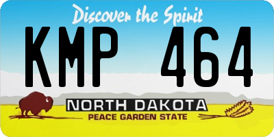ND license plate KMP464