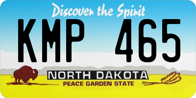 ND license plate KMP465