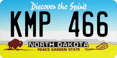 ND license plate KMP466