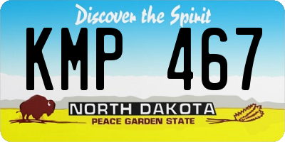 ND license plate KMP467