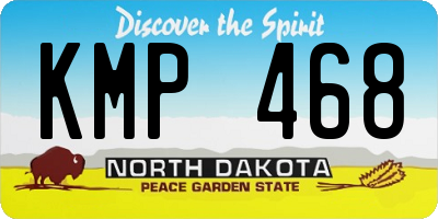 ND license plate KMP468