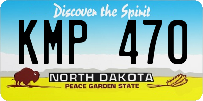 ND license plate KMP470