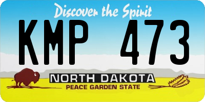 ND license plate KMP473